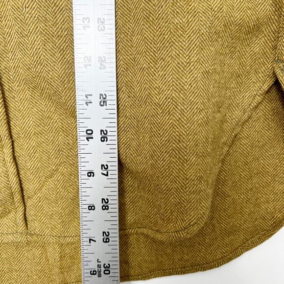 Vintage 1960s Pendleton Wool Button Down Shirt Mustard Brown Mens M - Picture 6 of 9